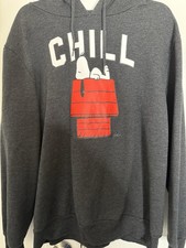 Peanuts Snoopy Chill Graphic Men's 2022 Hoodie Gray L Cotton Polyester 117508