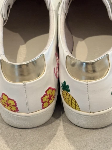 ECCO Sneakers slip on donna Here Now in pelle bianca ricamate. Taglia: 39 1 2