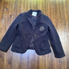 Zara Girls Navy Lined Blazer Size 5/6