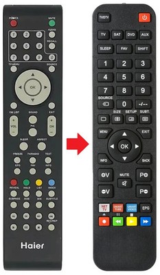 Afstandsbediening geschikt voor HAIER LET22C550HF | LET22C600 | LET22C600F