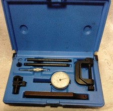 Vintage Jeweled Dial Test Indicator Set .001" Made in USA w/ Case & Attachments