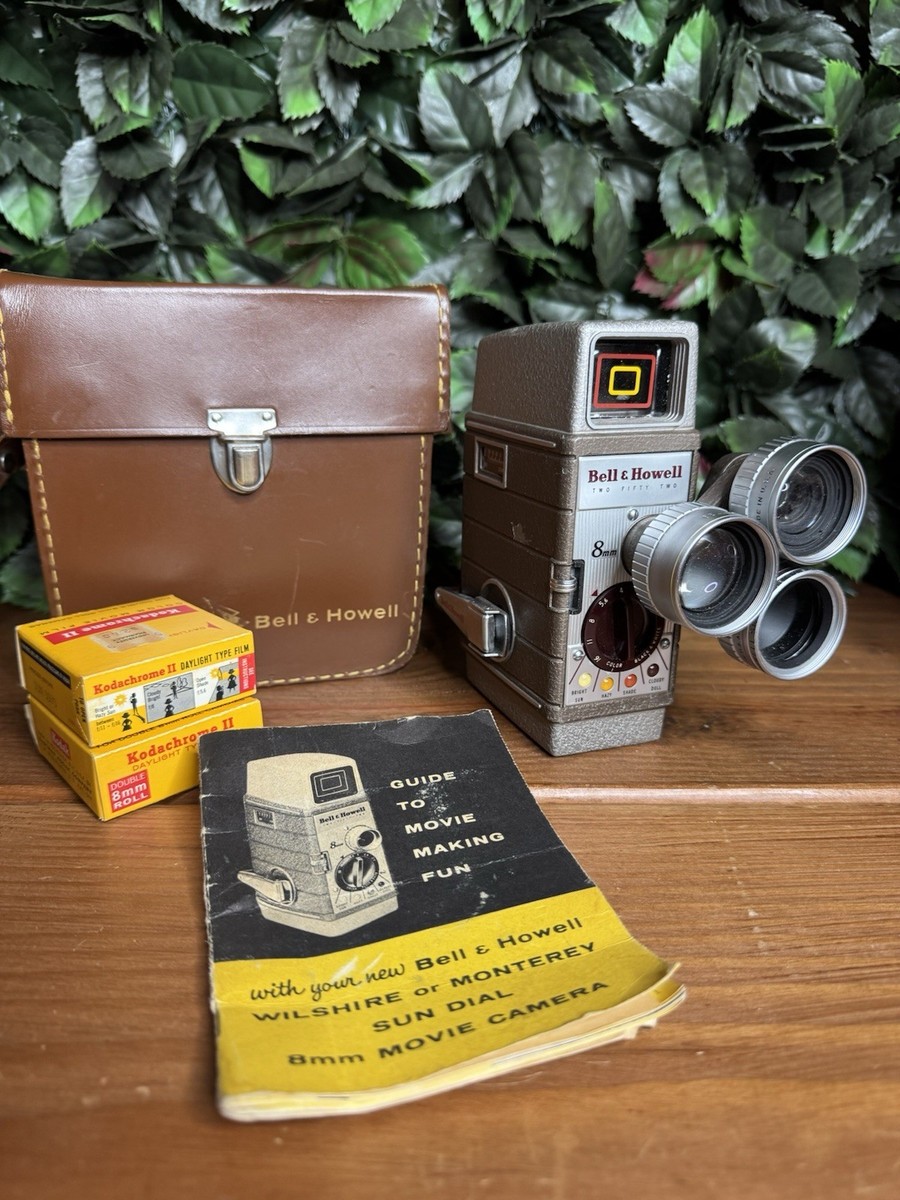 Bell & Howell 252 8mm Movie Camera Set – Triple Lens, Case, Film