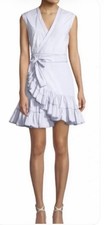 NEW $325 REBECCA TAYLOR Rio Ruffle dress Wrap Farm 8 M