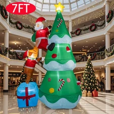 7FT Christmas Inflatable Decorations Inflatable Christmas Tree Dog Santa Claus