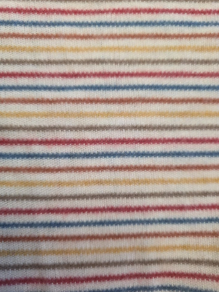 Tecido de jersey listrado vintage algodão poliéster 66” x 78” R1 - Imagem 3 de 4