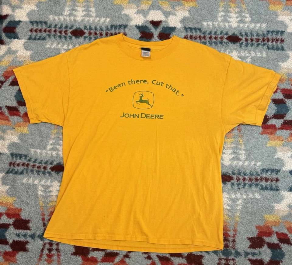 Camisa John Deere Amarilla Vintage Talla XL Y2K 2000 Foto 2 de 4