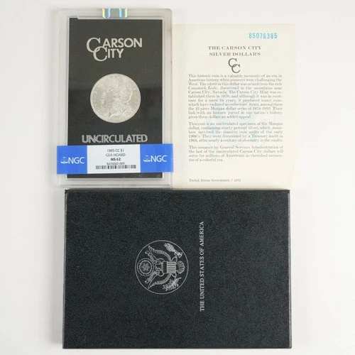 1885-CC GSA Morgan Dollar $1 MS62 NGC w/ Box & COA 31670