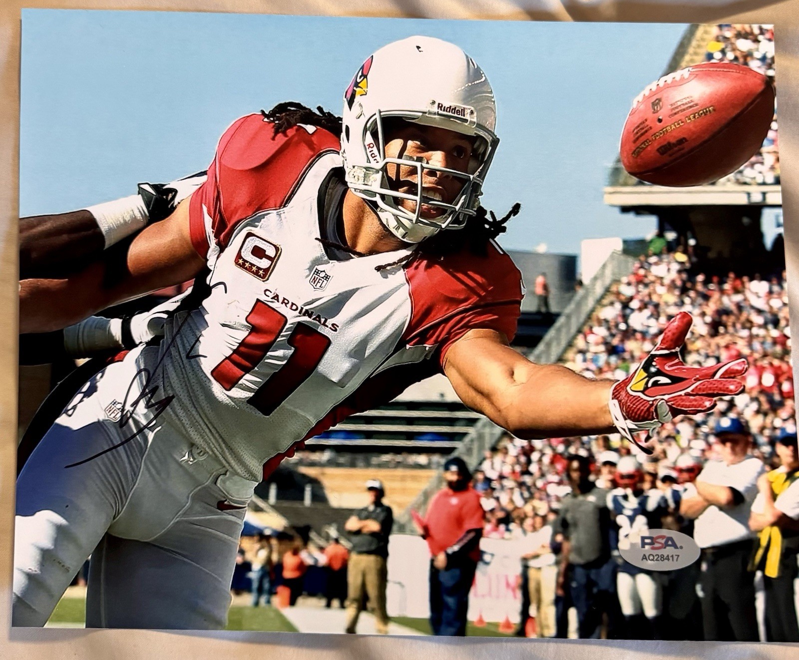 Larry Fitzgerald Autographed Signed Arizona Cardinals 8x10 Photo (PSA/DNA) COA 