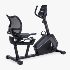 Cyclette JK Fitness 314 recumbent, 8 livelli, volano 9kg, display LCD, Zwift App