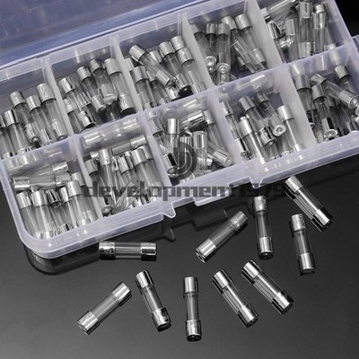 100pcs NEW 5x20mm Quick Blow Glass Fuse Assorted Kit &ex