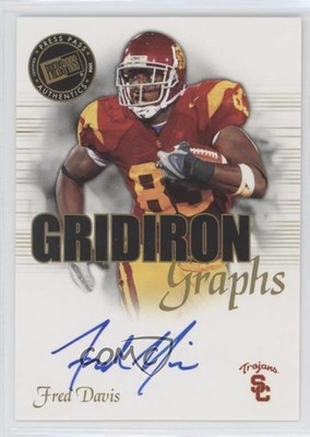 2008 Press Pass SE Gridiron Graphs Fred Davis #GG-FD Rookie Auto RC 0af