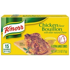 Knorr Cube Bouillon, Chicken, 6 Extra Large Cubes, 2.5 Ounce Pack of 1 