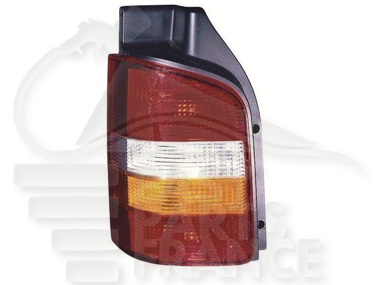 Feu arrière gauche T5 Volkswagen Transporter cabine approfondie utilitaire de 2003 à 2009 fumé