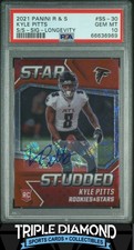 2021 Rookies & Stars Kyle Pitts Star Studded Rookie Auto #17/25 PSA 10 A973