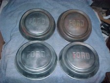 Ford 1957-60 F-100 Truck Set 4 Dog Dish Bowl Hubcaps Original Patina Slum Caps