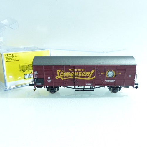 Brawa H0 48713 ged. Güterwagen Löwensenf, siehe Foto in OVP RH377 | Condition: Gebraucht