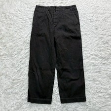 MARGARET HOWELL Cotton Chino Pants Wide Black Size II MH0326190