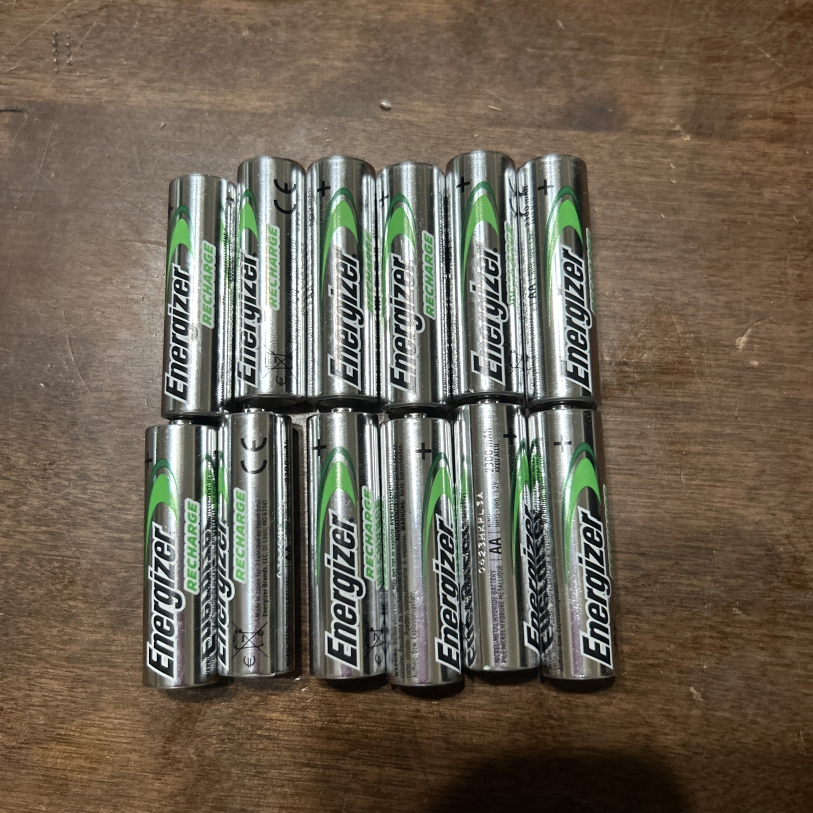 Lot of 12 Energizer Recharge 1.2V NiMH NH15 Rechargable Batt