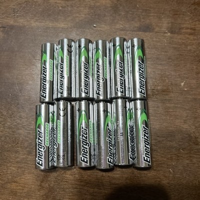 Lot of 12 Energizer Recharge 1.2V NiMH NH15 Rechargable Batteries HR6 2300mAH