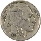 1930 Indian Head Buffalo Nickel Circulated 5c Coin Collectible