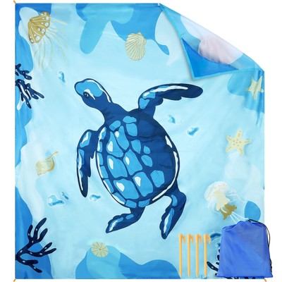 Extra Large 10 x 9 Ft Beach Blanket Waterproof Sandproof Oversized Mat Clearance