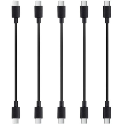 5-Pack 12-Inch USB-C to USB-C Cables - 60W Fast Charging, Short USBC Cords fo...