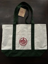 - TRADER JOES  CANVAS TOTE BAG  LARGE  GREEN COLOR  BRAND NEW 