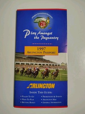 1997 Arlington International Racecourse Illinois 70 Years Racing Guidebook Map 