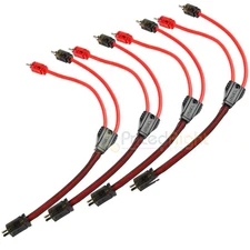 4 Pack 1 Female 2 Male RCA Splitter Cable Audio Competition Rated DS18 R1F2M