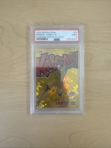 2024 Panini Revolution Bronny James Jr. Gold Kaboom Case Hit #/10 PSA 9 Lakers