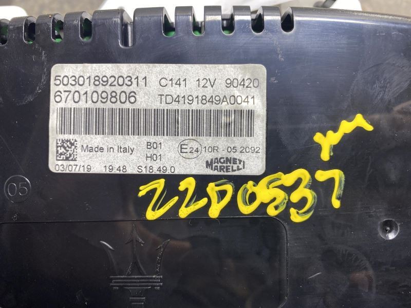 Maserati Ghibli    2020 Speedometer 1670513
