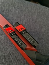 Logo S LINE Calandre + Arriere  Emblème Basge SLINE Audi A4 A5 A6 Q5 Q8 Q7 A3 Q3