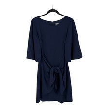 Vince Camuto dress Washer Tie Waist crepe blue size 10