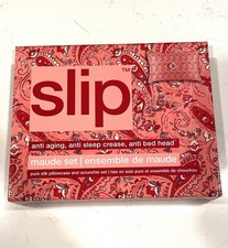 Slip Pure Silk 1 Queen Pillowcase - Maude, 3 Scrunchies Set Free Shipping