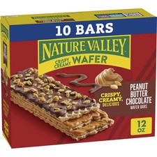 Nature Valley Peanut Butter Chocolate Wafer Bars 13 oz 10 Count Snack Pack