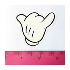 Skateboard Car Window Bumper PVC Decal Sticker - Mickey Mahalo Thank You Glove