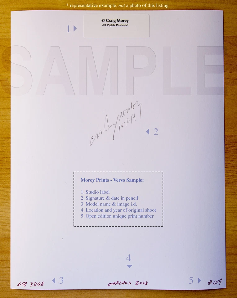 TigerLily 3764 Woman & Rose Fine Art, hand-signed photo by Craig Morey - Image 3 of 3