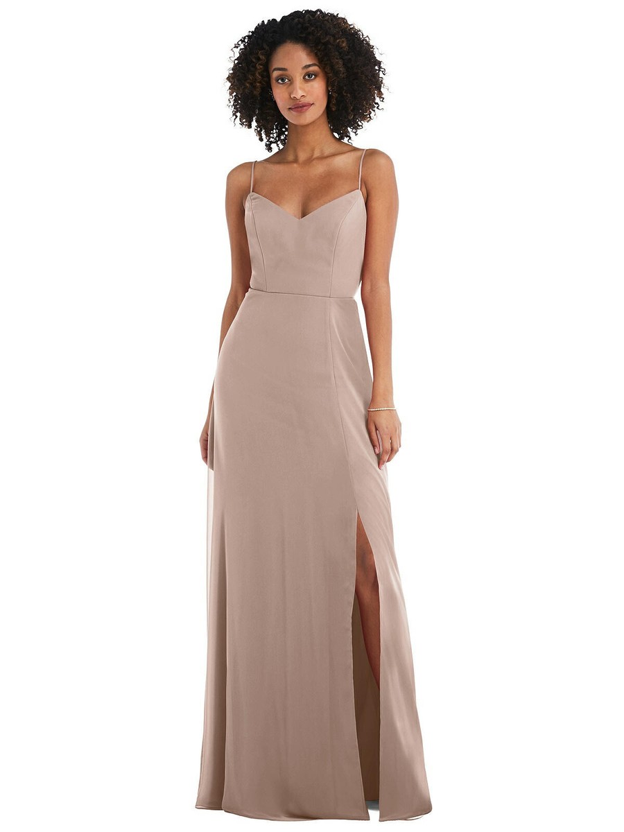 After Six 1548....Tie-Back Cutout Maxi Dress with Front Slit....Topaz..Size  10 | eBay