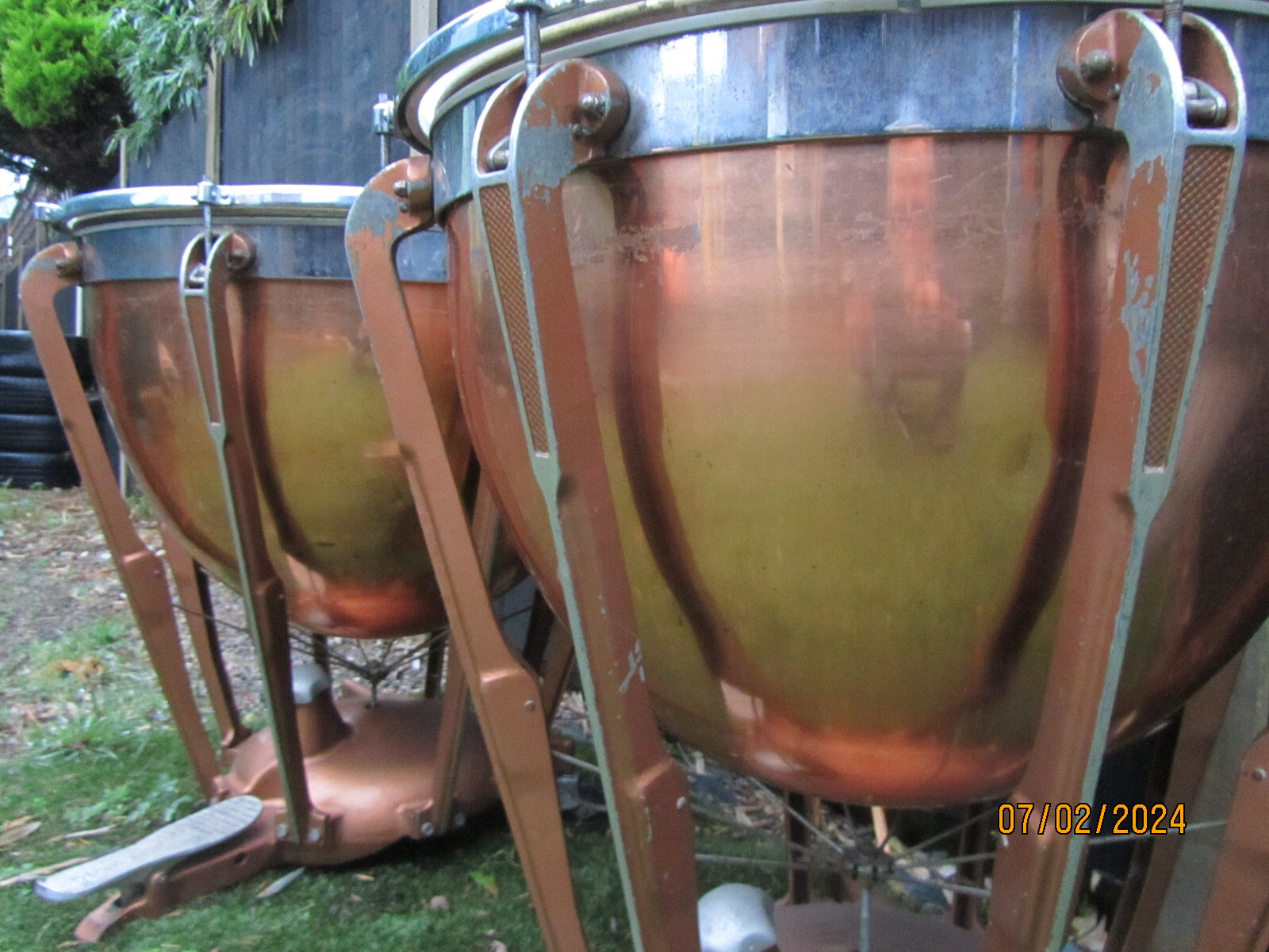 2 x Ludwig copper timpani 29"/26" No reserve eBay