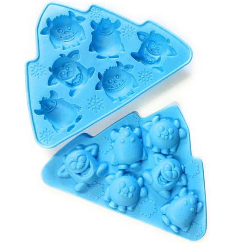 Chocolate Ice Cube Trays Freezer Silicone Molds Reusable Fun Snowy Monsters - Picture 2 of 5