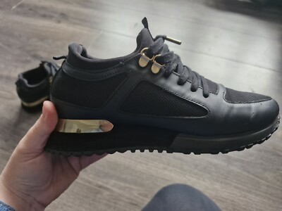 Womens Girls Mallet trainers size used Black Gold UK