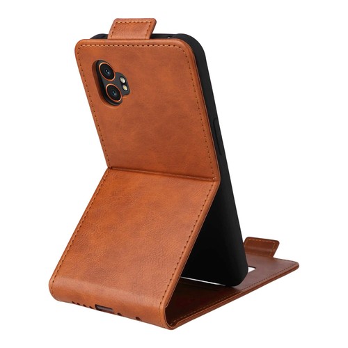 Vertical UP Down Flip Leather card slots Stand Case For Samsung XCover7 Pro 5G - Picture 15 of 28