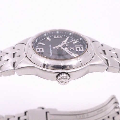 Wristwatch EBEL Type E Automatic Ladies Watch Black Dial Genuine Belt USED - Picture 7 of 9