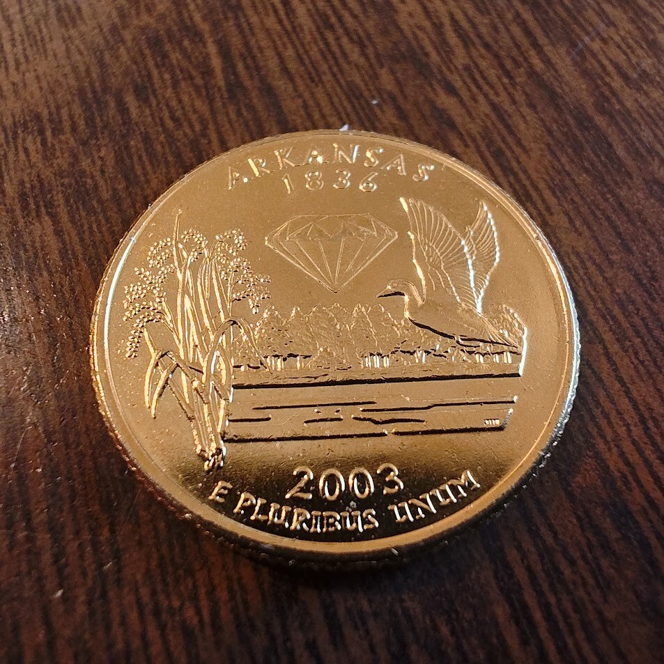2003 Arkansas 24 karat gold plated Quarter. Free Ship | eBay