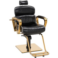 Barberpub Friseurstuhl mit Kopfst&uuml;tze H&ouml;henverstellbar Vintage Kunstleder, 3078