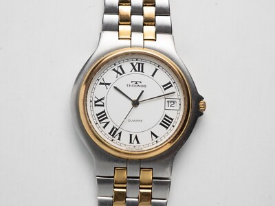 Technos Quartz Women's Dress Watch Two Tone Swiss Made