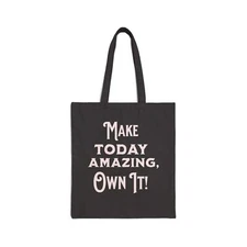 Inspirational Canvas Tote Bag Motivational Bag Eco-Friendly Shopper Purse Gift 