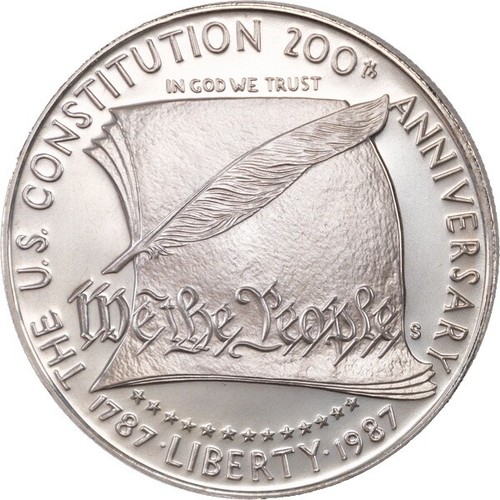 1987-S Proof Constitution Commemorative Silver Dollar $1 | eBay