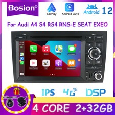 Android 12 Car Radio For Audi A4 S4 RS4 RNS-E SEAT EXEO CarPlay GPS Sat Nav DVD