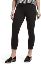 HUE Women's Wide Waistband Blackout Cotton Capri Leggings - U20482
